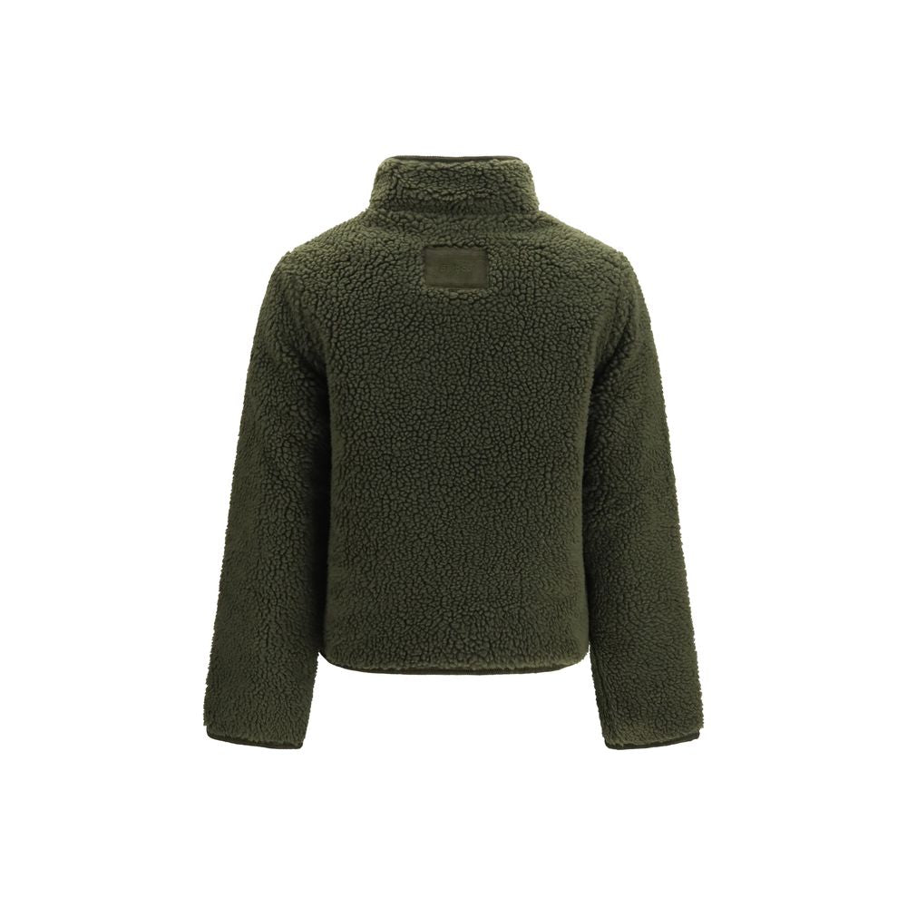 Bicolor Polyester Full-Length Jacket