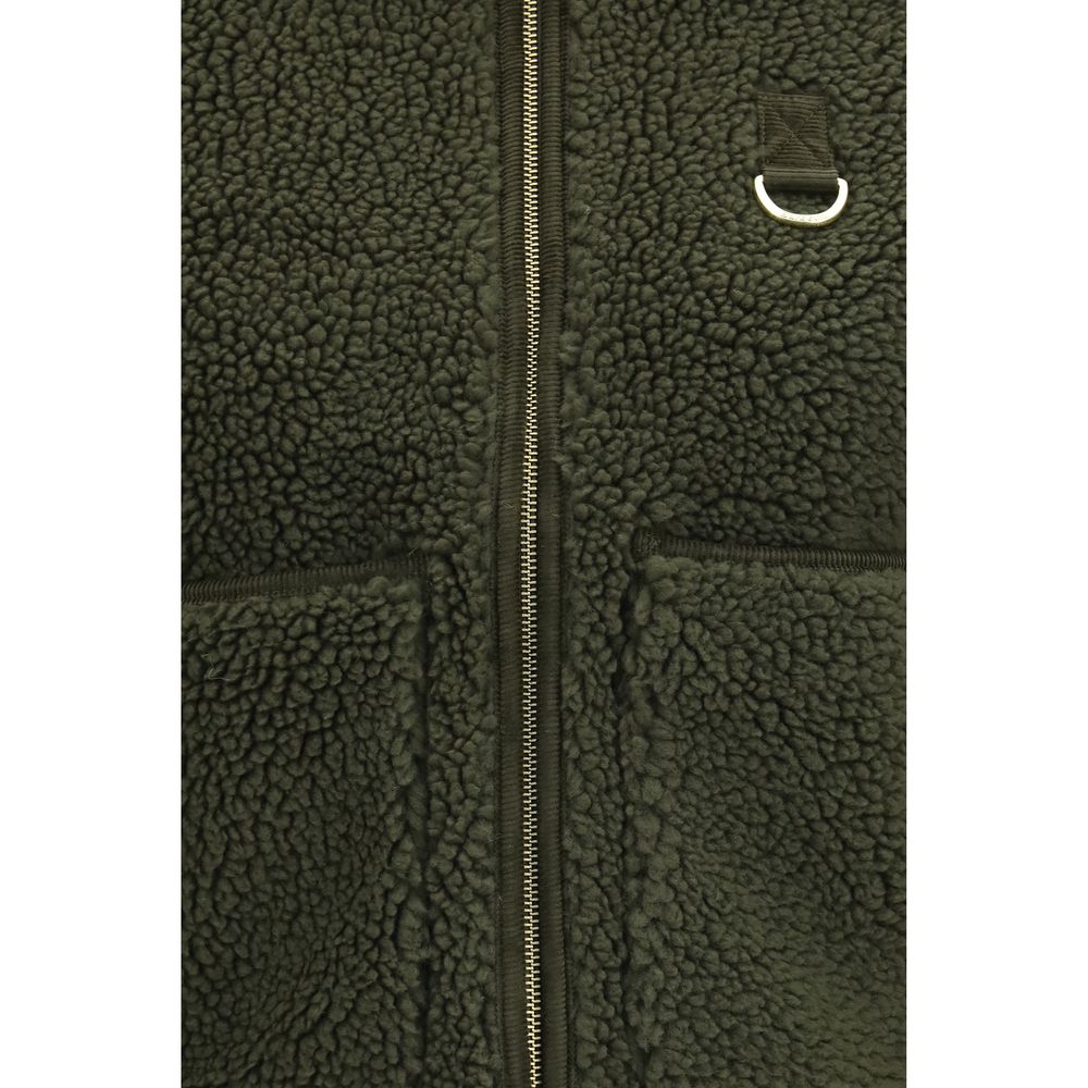 Bicolor Polyester Full-Length Jacket
