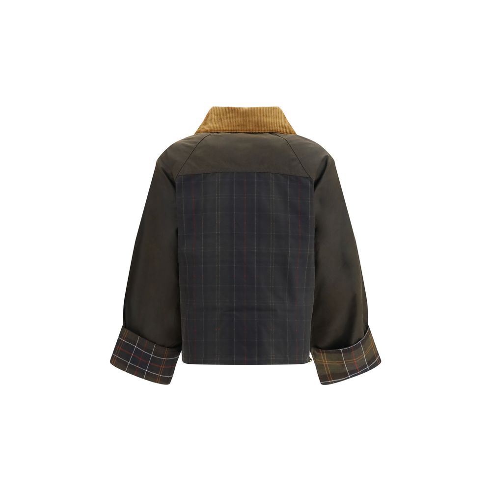 Brown Cotton Shell Jacket