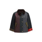 Blue Cotton Full-Length Jacket