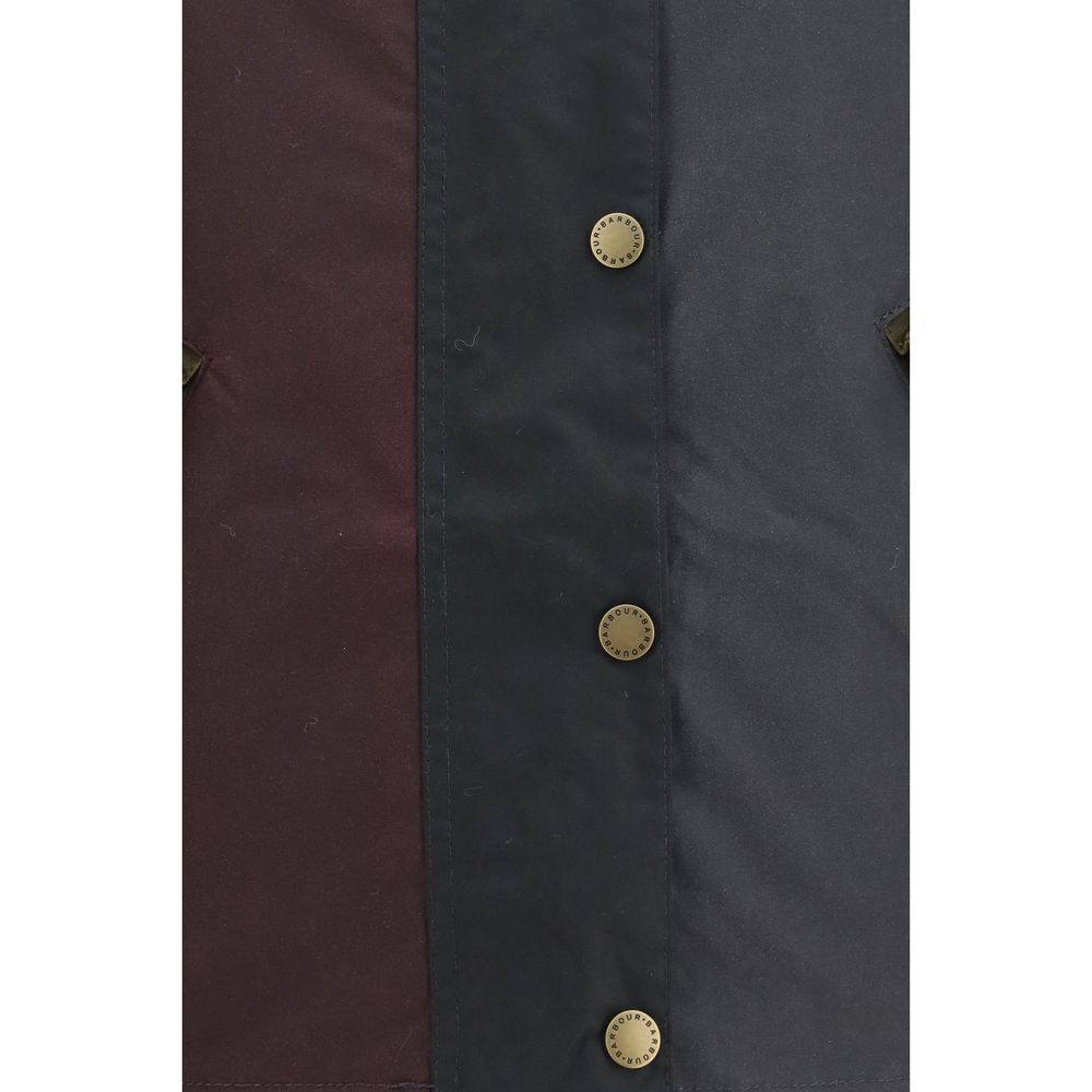 Blue Cotton Full-Length Jacket