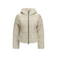 Beige Goose Down Full-Length Jacket