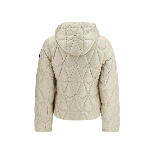 Beige Nylon Full-Length Jacket