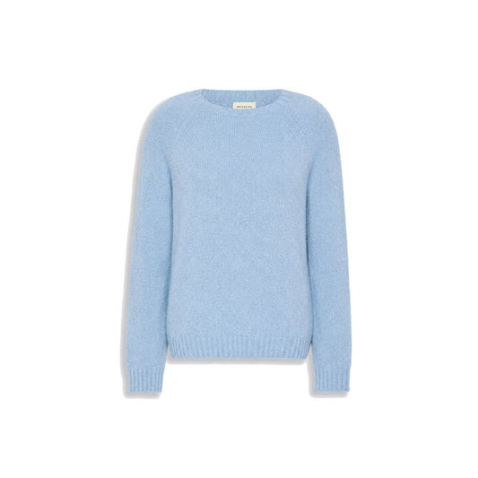 Blue Alpaca Leather Sweatshirt