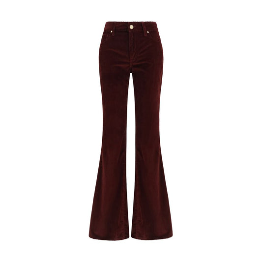Bordeaux Cotton Flared Jeans