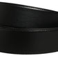 Black Leather Bee Accent Metal Buckle Belt