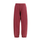 Purple Cotton Casual Pants