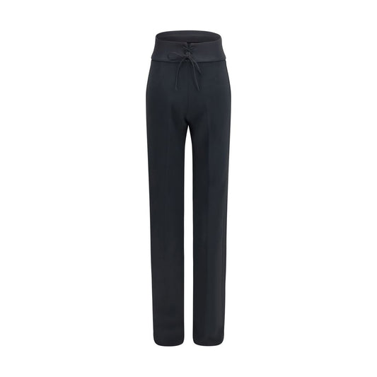 Black Viscose Casual Pants