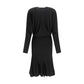 Black Acetate Casual Dress