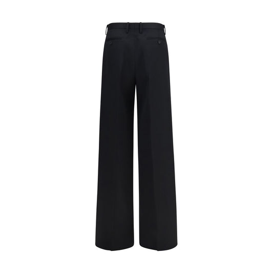 Black Cotton Casual Pants