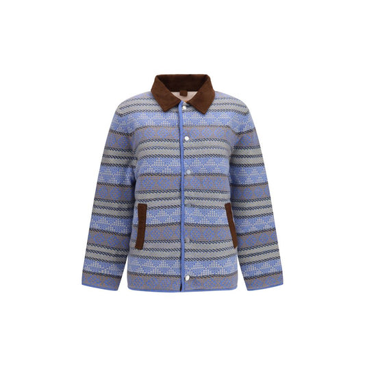 Blue Wool Oves Aries Full-Length Jacket