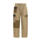 Bicolor Cotton Cargo Pants