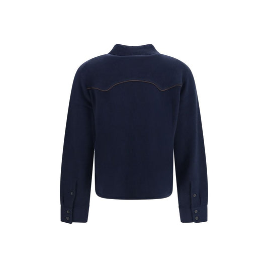 Blue Cashmere Dress Shirt