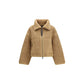 Beige Polyester Shell Jacket
