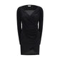 Black Viscose Casual Dress