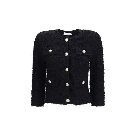 Black Viscose Full-Length Jacket