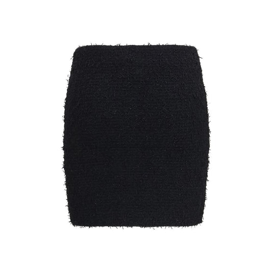 Black Viscose Mini Skirt