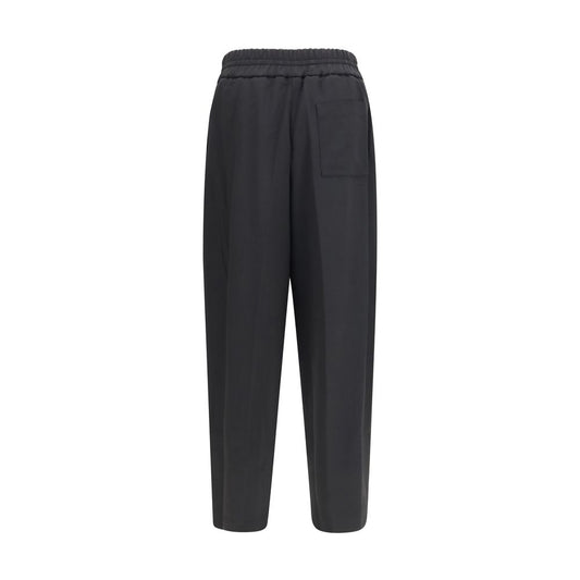 Black Wool Oves Aries Casual Pants