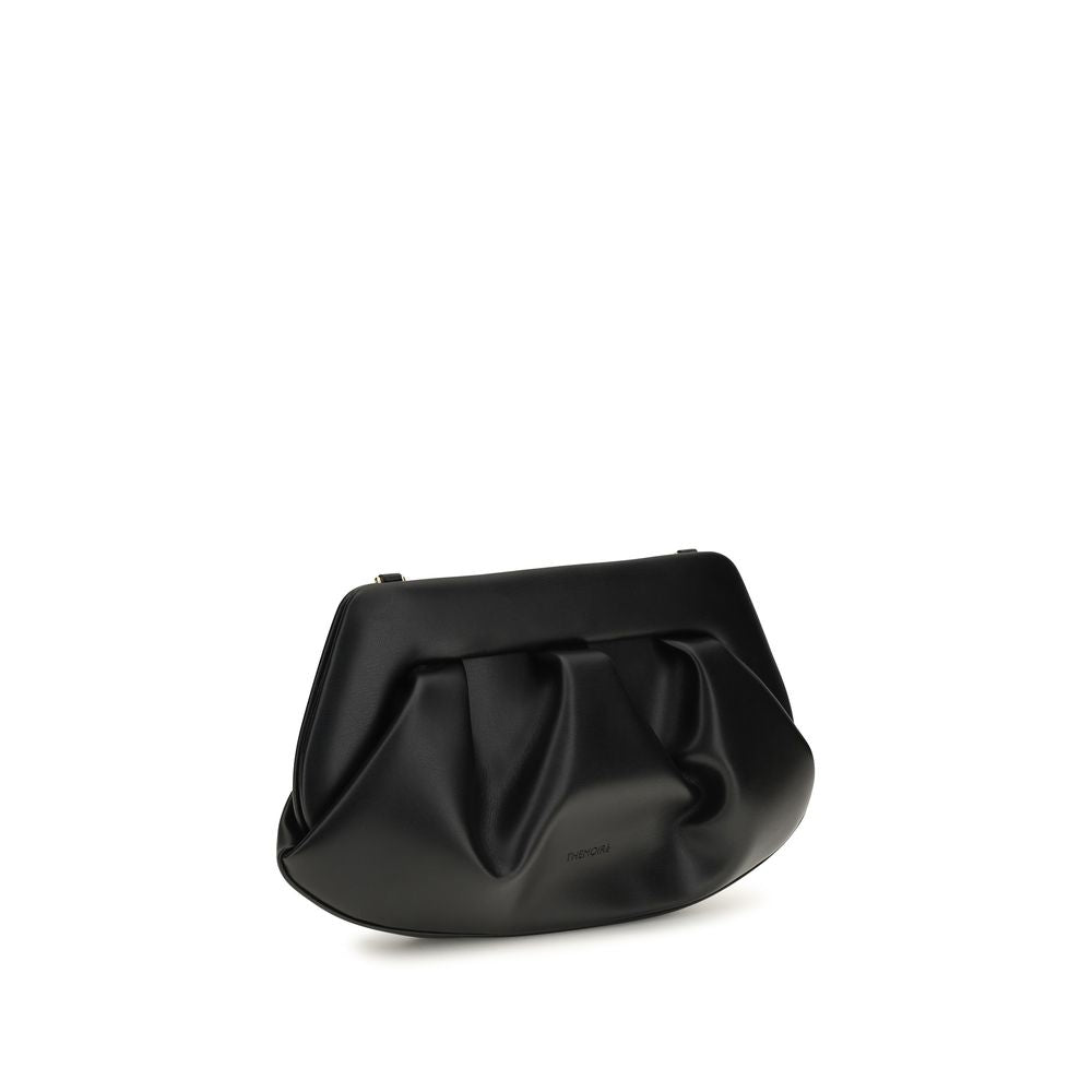 Black Recycled Leather Shoulder Bag
