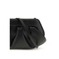 Black Recycled Leather Shoulder Bag