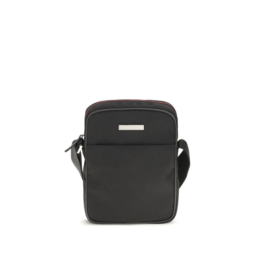Black Fabric Shoulder Bag