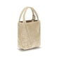 Beige Calf Leather Bos Taurus Backet Bag