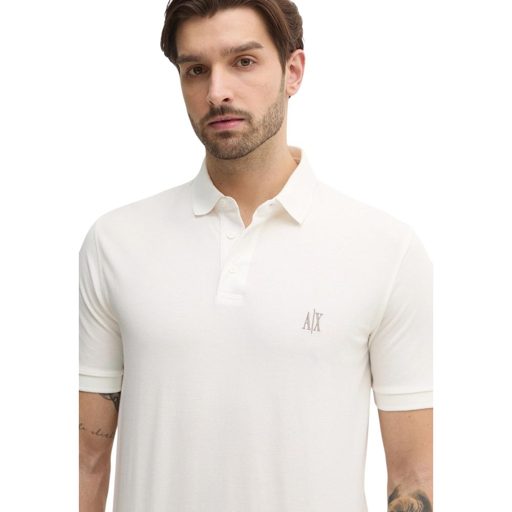 White Cotton Polo Shirt