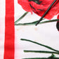White Floral Poppy Print DG Logo Beach Towel