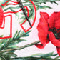 White Floral Poppy Print DG Logo Beach Towel