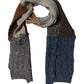 Multicolor Patchwork Wool Knit Shawl Scarf