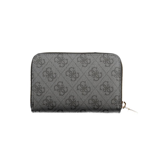 Black Polyurethane Women Wallet