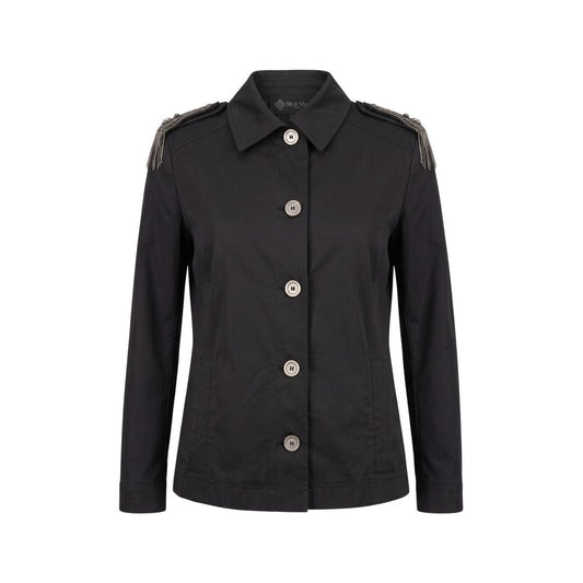 Black Cotton Women Jacket
