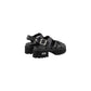 Black Leather Platform Sandals