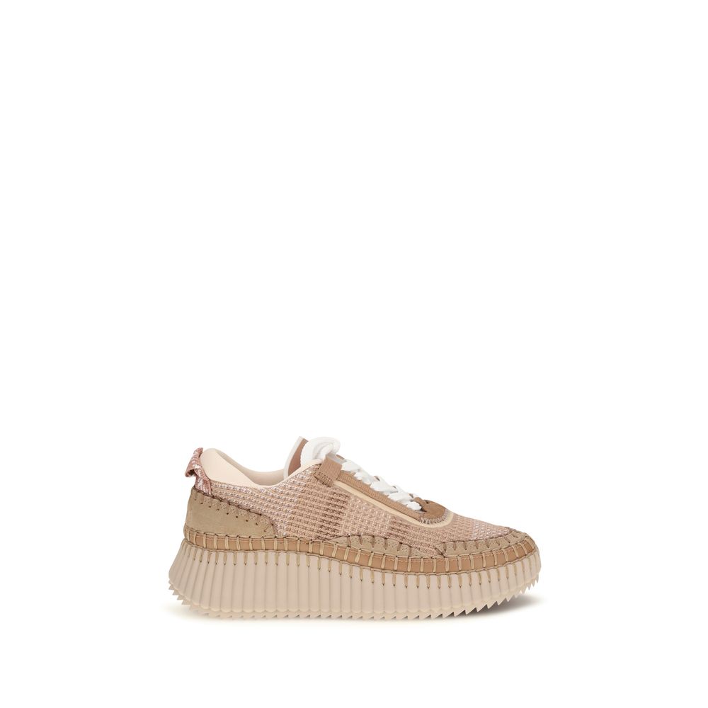 Beige Synthetic Athletic Sneakers