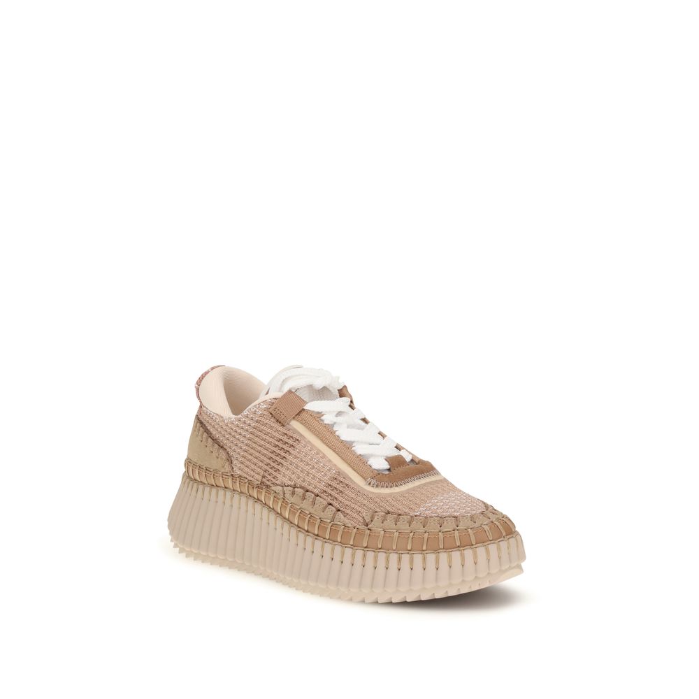 Beige Synthetic Athletic Sneakers