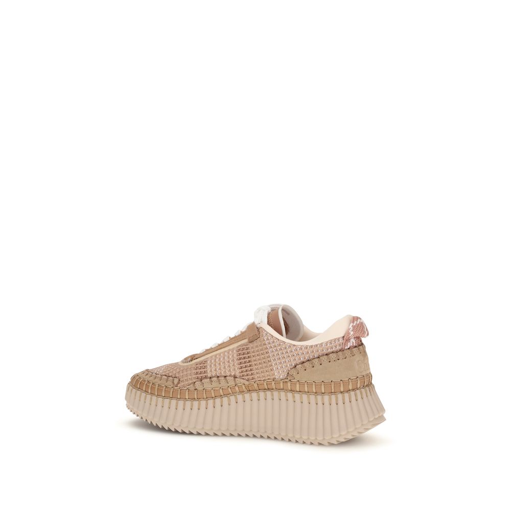 Beige Synthetic Athletic Sneakers
