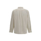 Beige Lyocell Pattern Shirt