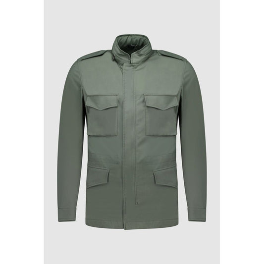Green Cotton Full-Length Jacket