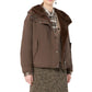 Brown Cotton Full-Length Jacket