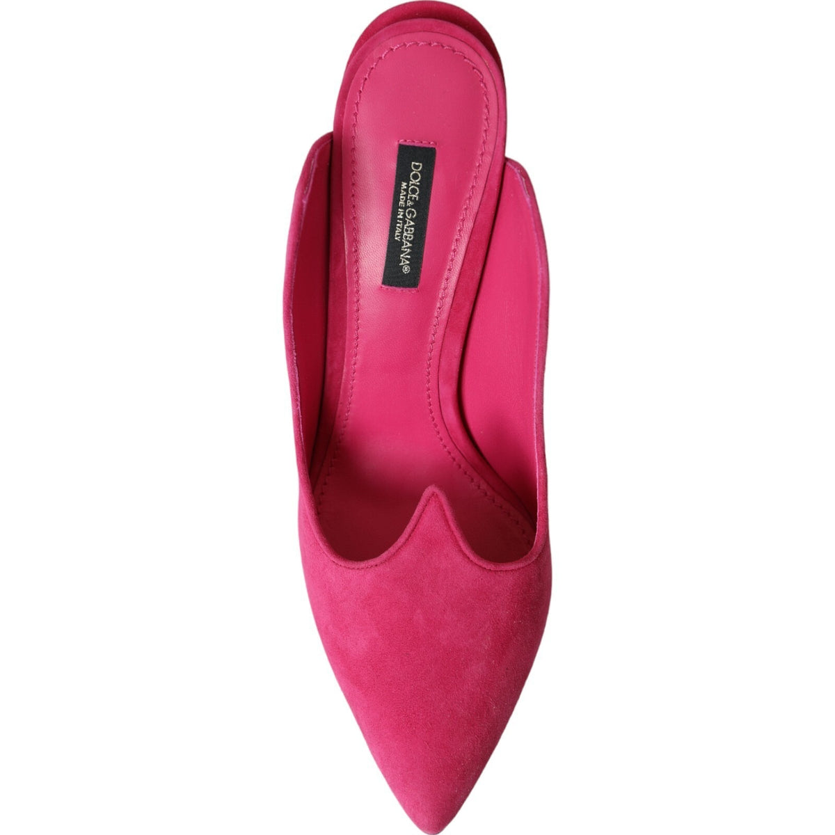 Fuchsia Suede Leather Mules Sandals Shoes