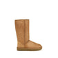 Beige Leather Ankle Boots