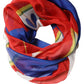 Multicolor Abstract Square Foulard Scarf