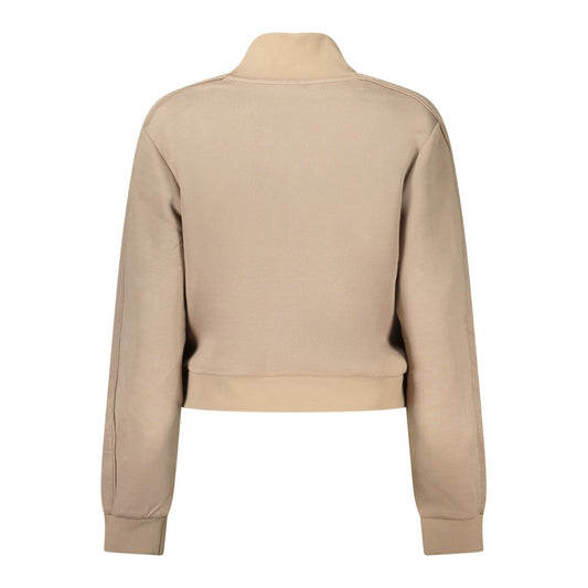 Beige Lyocell Women Sweatshirt