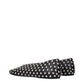 Black Leather Ballet Flats