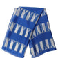 Blue White Patterned Square Foulard Scarf