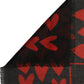 Black Red Cashmere Hearts Print Stole Scarf