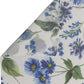 White Blue Floral Square Foulard Scarf