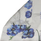 White Silk Floral Chiffon Long Stole Scarf