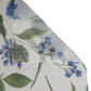 White Blue Floral Polyester Stole Scarf