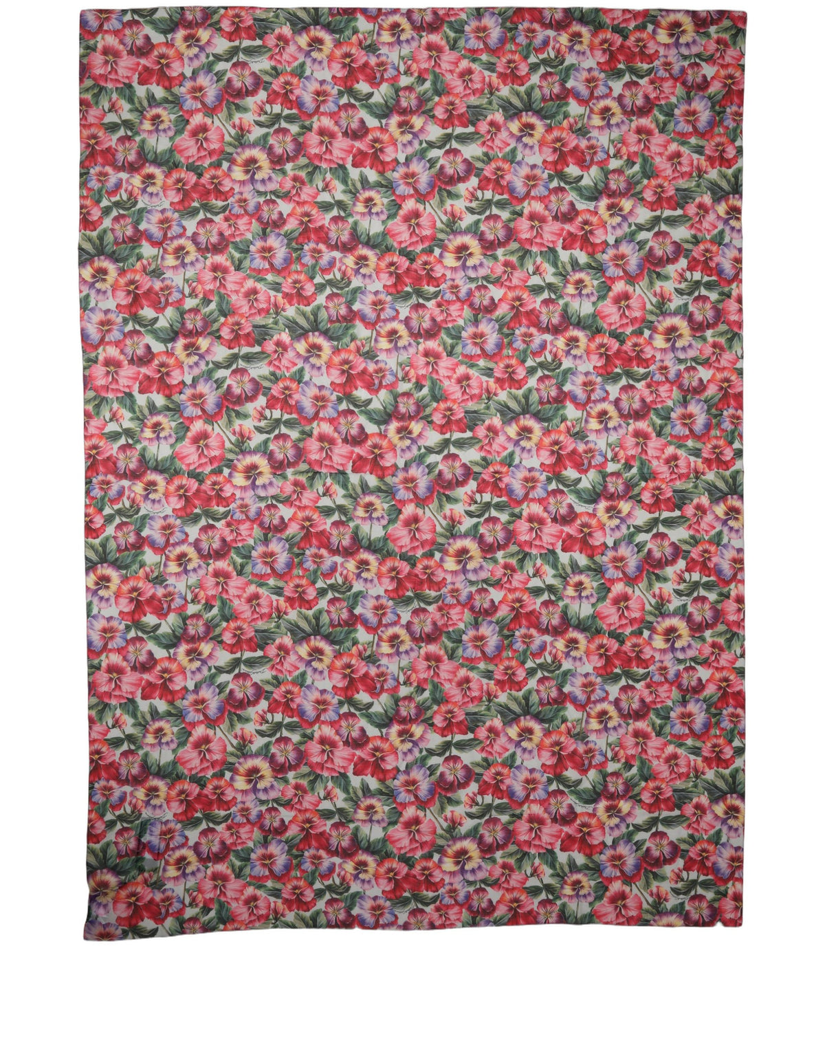 Multicolor Floral Cotton Lace Stole Scarf